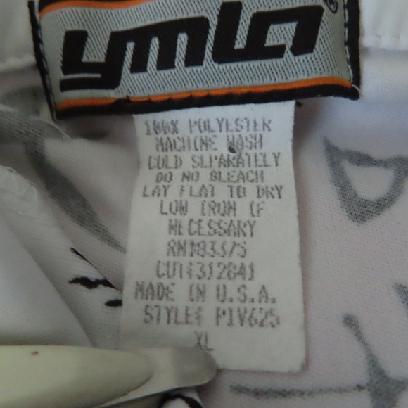 Vintage YMLA Shirt Mens XL  Button  Club Wear Made In USA 90s all over print - Picture 4 of 4